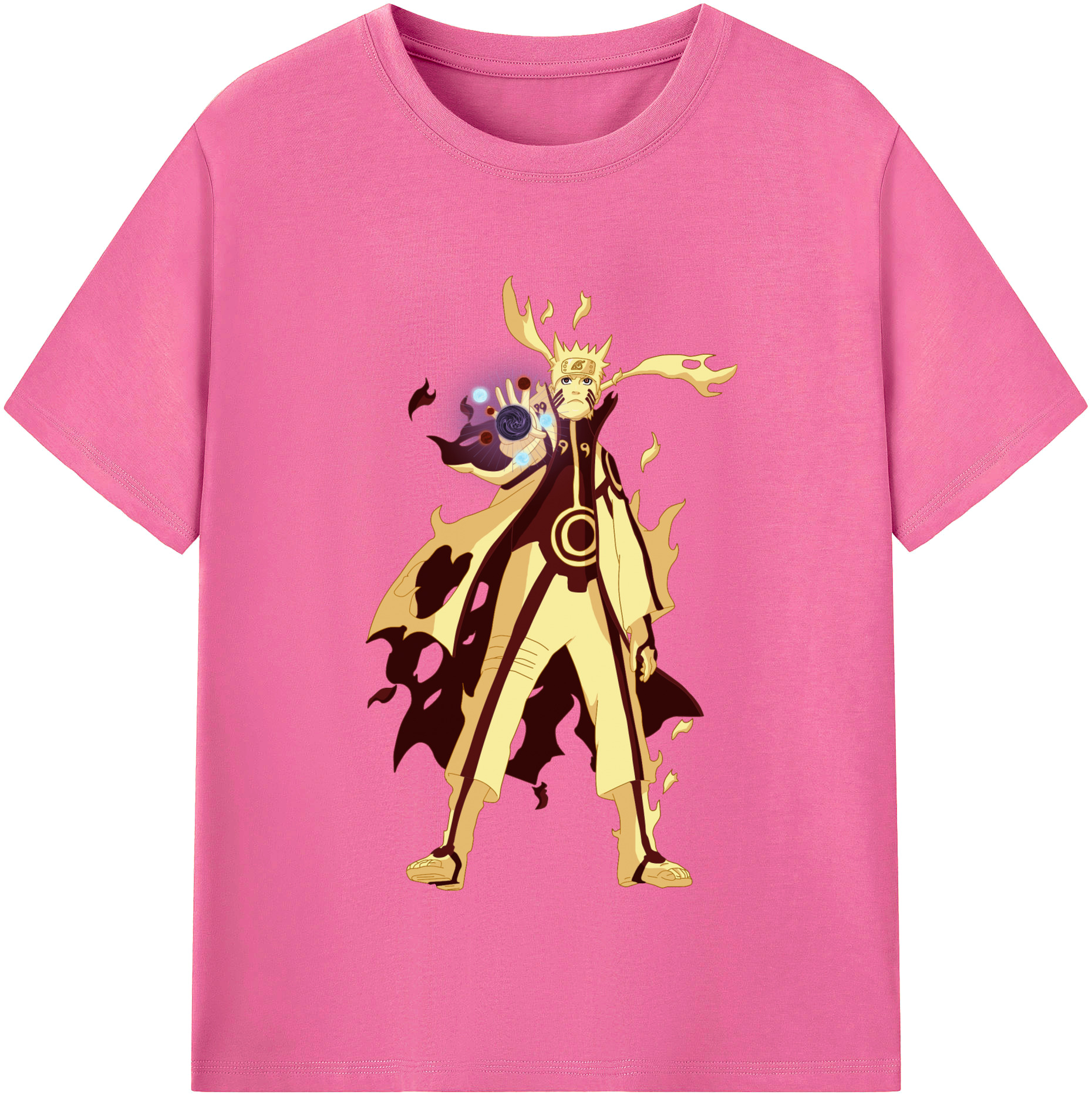 NARUTO -ナルト- うずまき ナルト Uzumaki Naruto レディースカジュアルプリントTシャツ（綿100％）